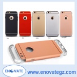 Three combo PC case for iphone SE / 6 / 6s , s7,s7edge Black , Golden , sliver,Rose golden,red